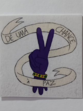 Adesivo Dê uma Chance à Paz Roxo