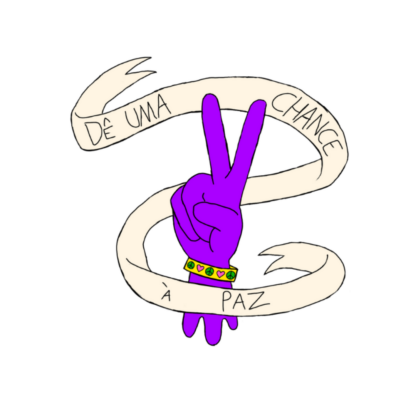 Adesivo Dê uma Chance à Paz Roxo - Image 2