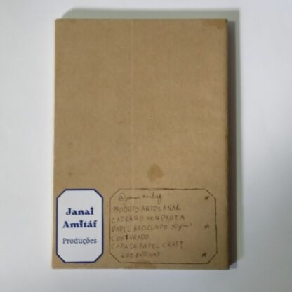 Caderno Artesanal - folha reciclada, capa de craft - Image 7